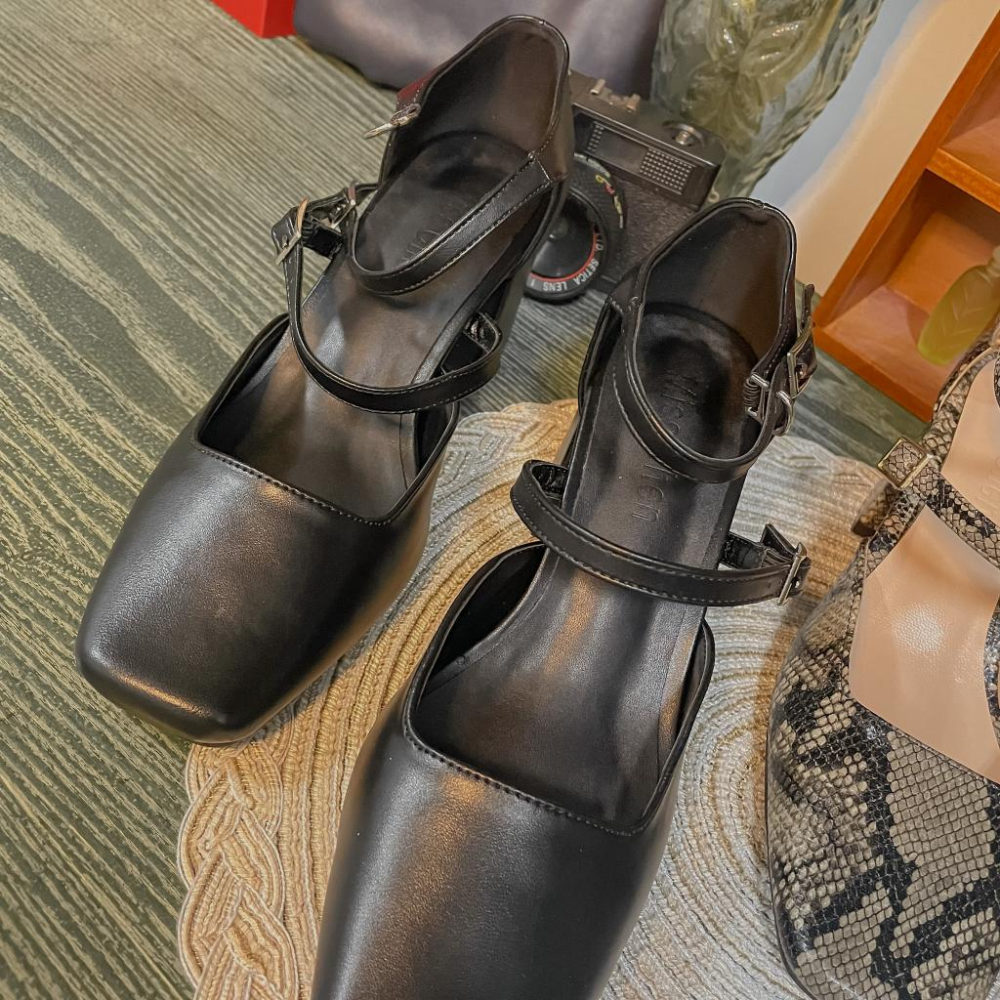 復古洋行 𝕧𝕚𝕟𝕥𝕒𝕘𝕖 基礎百搭款一字帶高跟瑪莉珍鞋 KP001-細節圖3