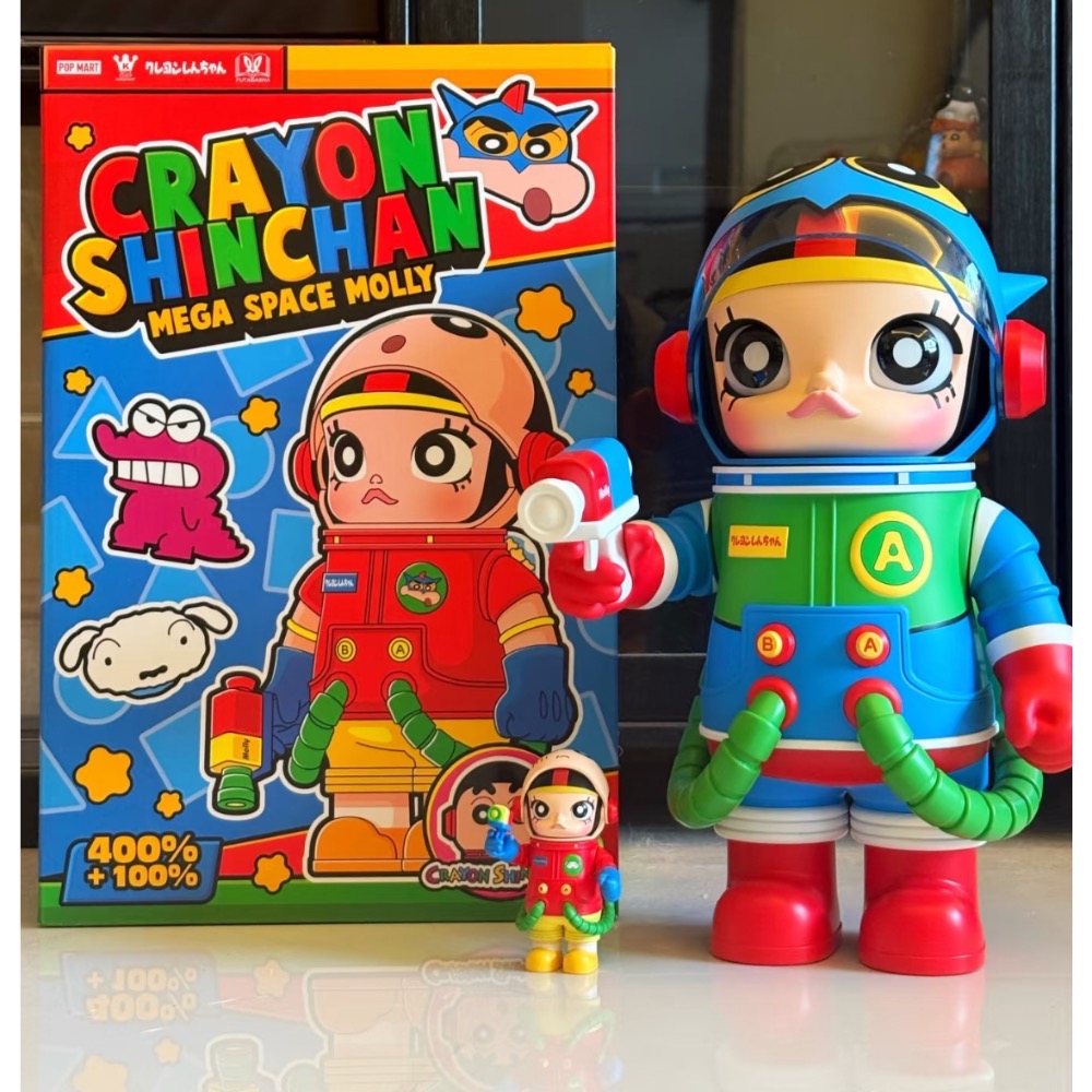 現貨 Mega Space Molly 蠟筆小新 400%+100% 盲盒-細節圖2