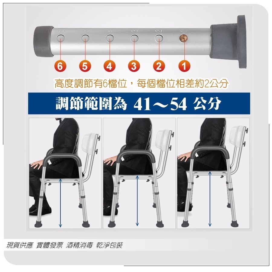 簡易購 現貨供應 洗澡椅 沐浴椅 淋浴椅 防滑椅 浴室椅 孕婦洗澡 老人洗澡椅 鋁合金 長照 護理椅 椅子 板凳 多功能-細節圖5