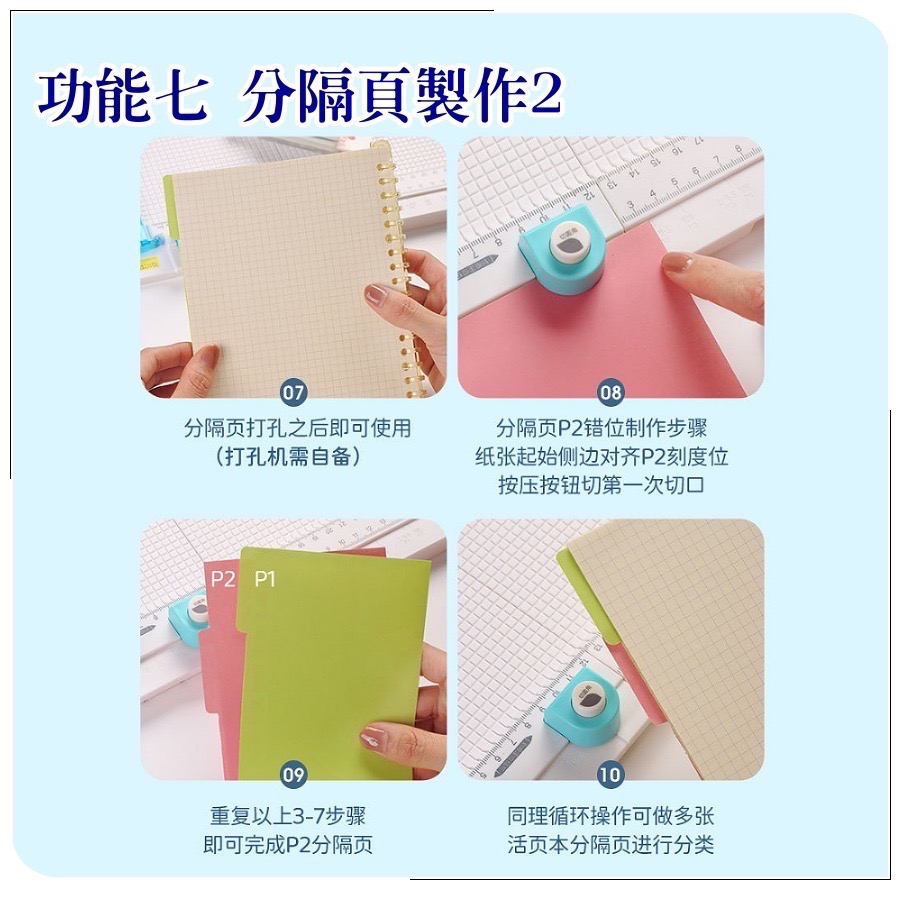 簡易購 【 台灣現貨 】 裁切器 圓角器 編織器 切紙 手帳 手工 DIY 蝴蝶結 多功用裁紙器 摺痕 切圓 摺紙 達人-細節圖9