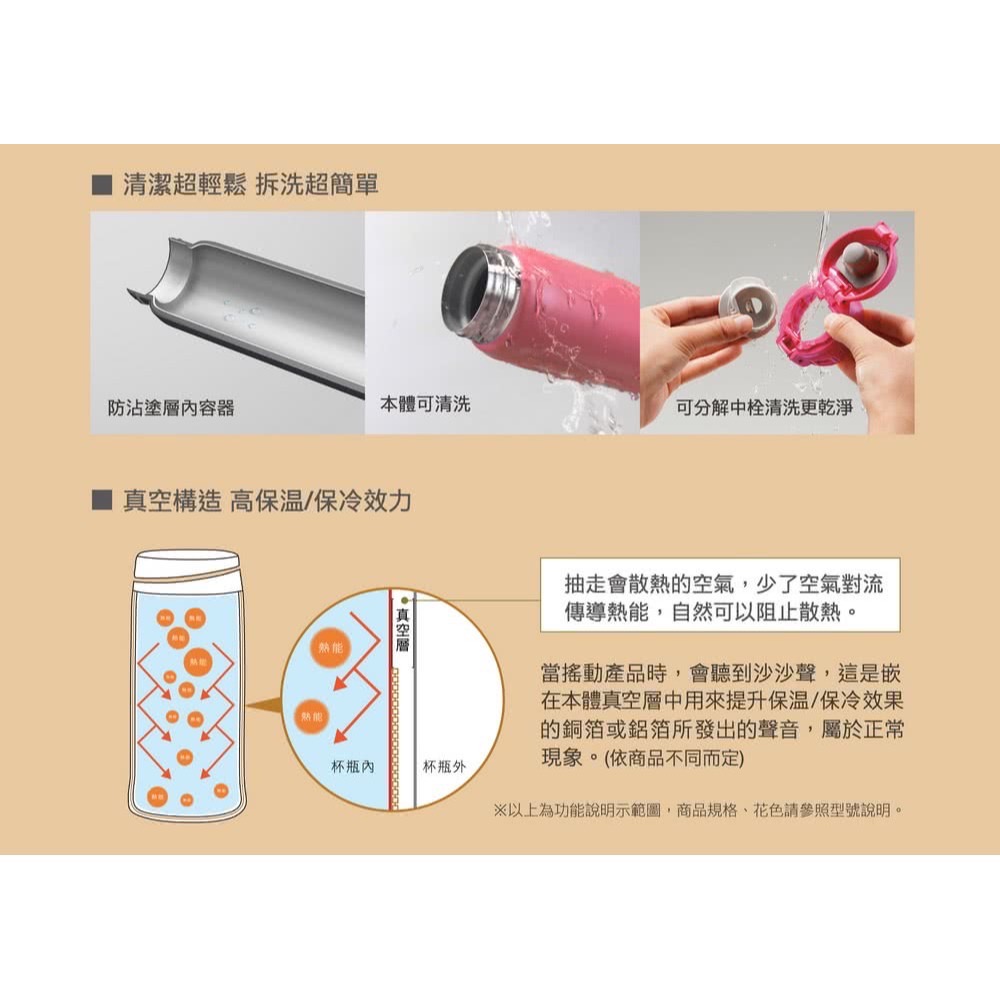 ZOJIRUSHI 象印 304 不鏽鋼 超輕量 彈蓋 莫蘭迪色 保溫杯 保溫瓶 600ml (SM-SK60EMD)-細節圖5