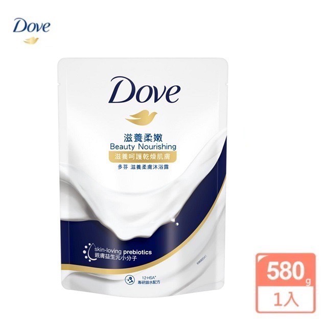 Dove 多芬 滋養 柔膚 沐浴乳 沐浴露 補充包 580g (滋養柔嫩)