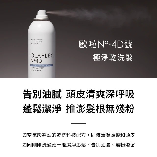美國製｜OLAPLEX 歐啦 4D號 極淨乾洗髮 32g｜乾洗髮噴霧｜髮根蓬鬆｜頭皮控油｜清爽不殘留｜旅行隨身瓶-細節圖2