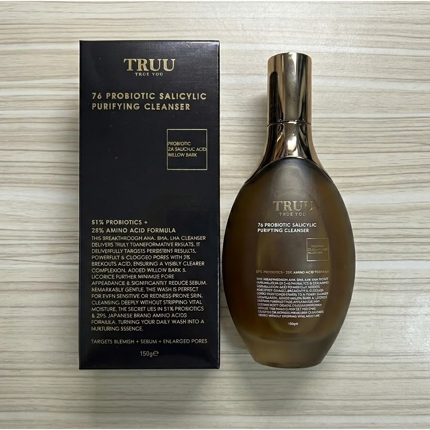 台灣製｜TRUU 童 76水楊酸酵母淨膚潔顏露 150g｜胺基酸 洗臉 洗面｜水楊酸｜控油抗痘｜深層清潔｜溫和煥顏-細節圖2