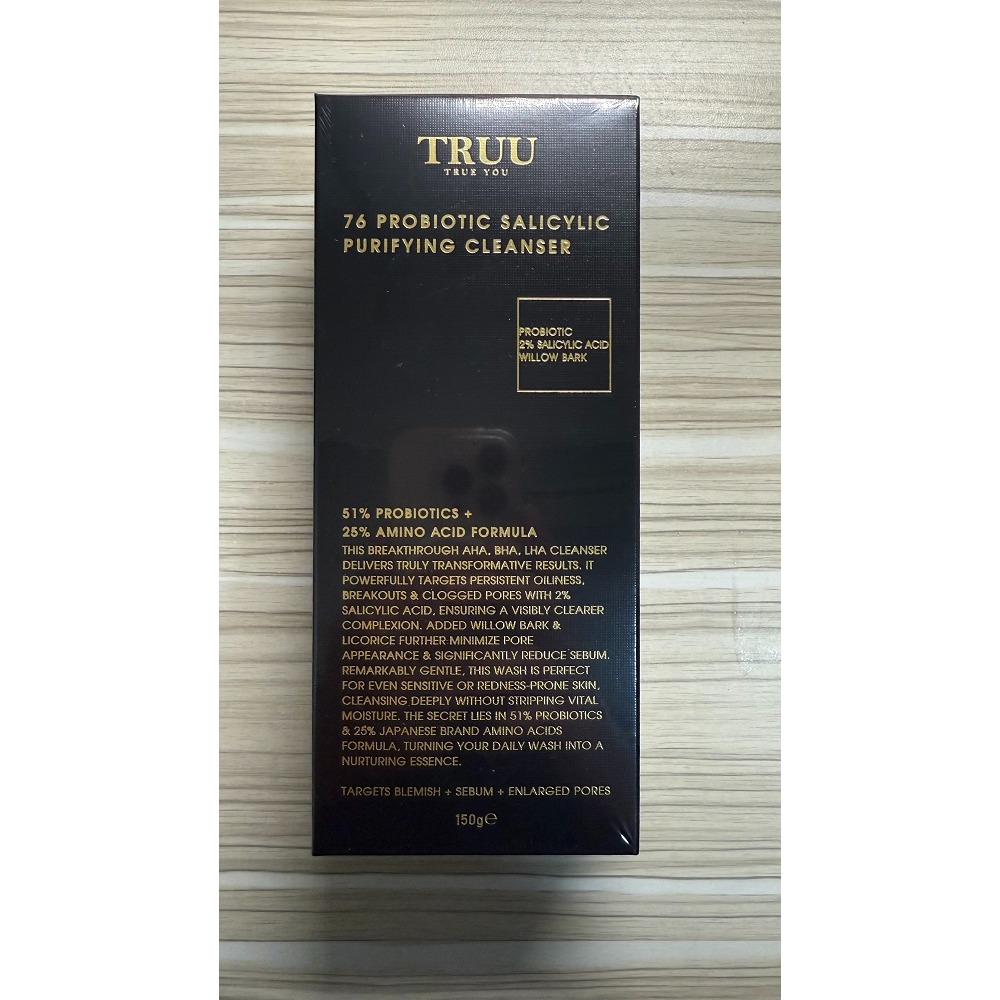 台灣製｜TRUU 童 76水楊酸酵母淨膚潔顏露 150g｜胺基酸 洗臉 洗面｜水楊酸｜控油抗痘｜深層清潔｜溫和煥顏-細節圖3