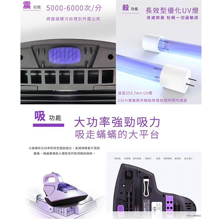 現貨【零差評】Mr.Smart 小紫 2代,小紫 除蟎機/紫外線除蟎吸塵器/塵蟎吸塵機/UV紫外線小紫愛家專案原廠公司貨-細節圖6