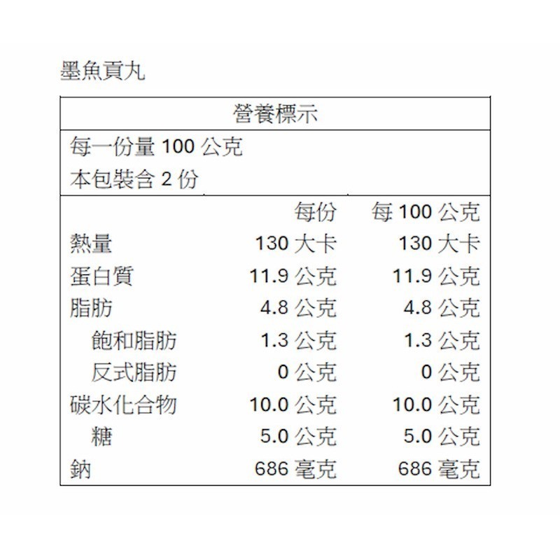 【一夫水產】墨魚貢丸（200g/7-8顆/包）-細節圖5