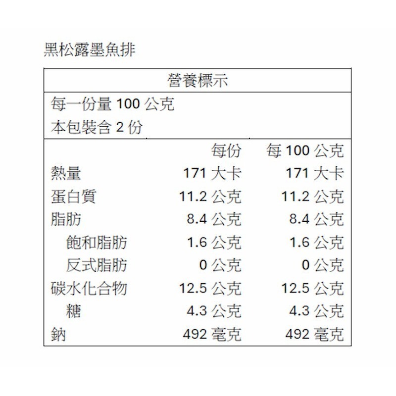 【一夫水產】黑松露墨魚排（200g/4-5片/包）-細節圖5