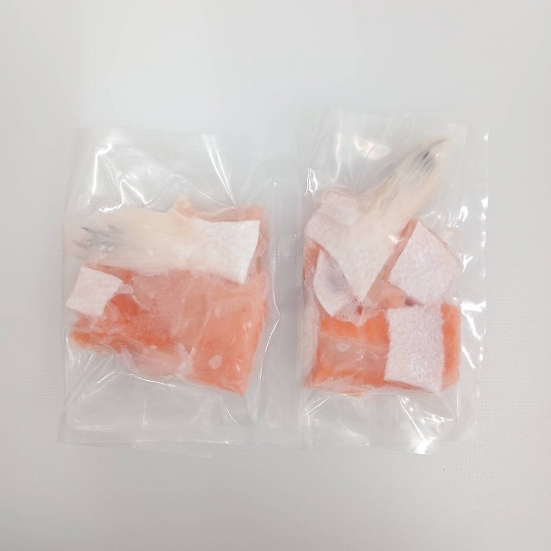 【一夫水產】挪威－鮭魚帶皮腹肉塊（200g/包）-細節圖6