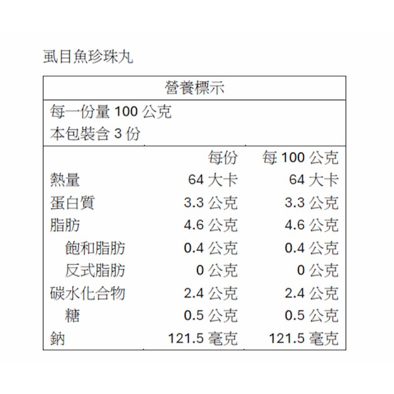 【一夫水產】虱目魚珍珠丸（300g/包）-細節圖2