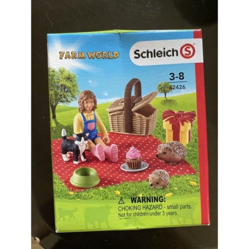 schleich 42426-史萊奇farm world生日野餐組可搭配re-ment超萌賓士貓 刺蝟 動物模型 破盤價