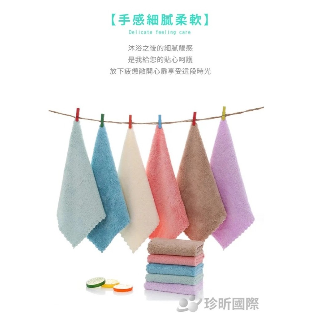 【漂亮購物】4入組 可愛卡通高密度珊瑚絨方巾 顏色隨機 毛巾 洗臉巾 兒童毛巾-細節圖7