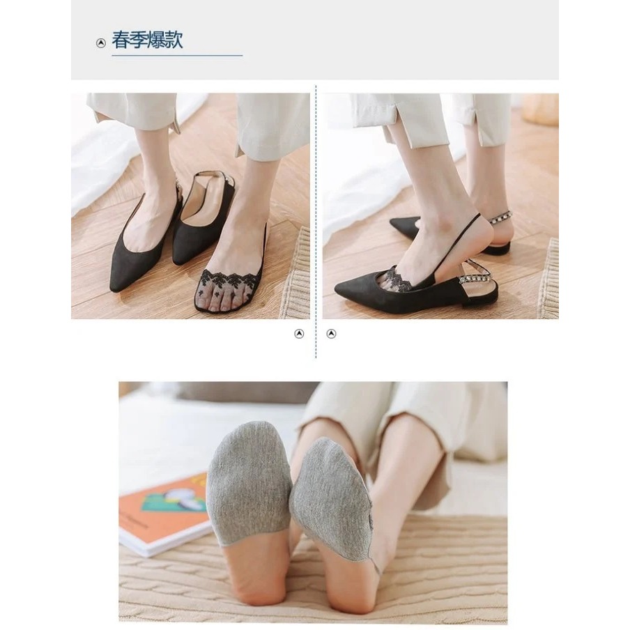 【漂亮購物】夏季小花網點吊帶迷你襪 均碼 1雙入 四色可選 隱形襪 淺口襪 船型襪-細節圖3