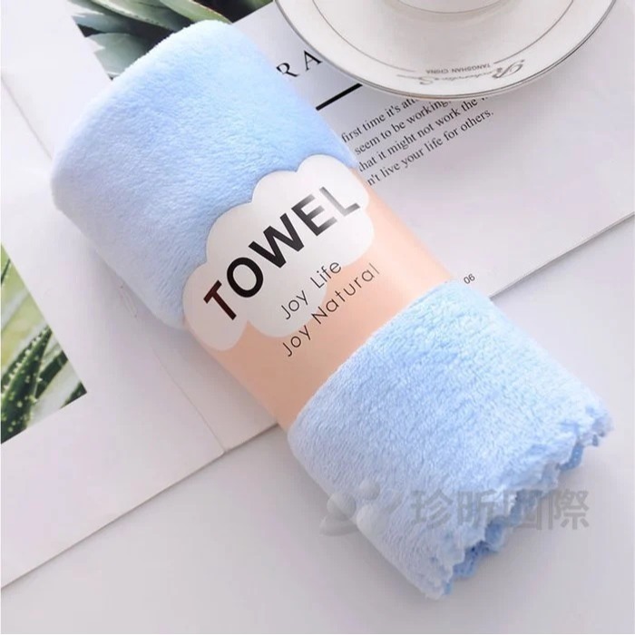 【漂亮購物】可愛繽紛珊瑚絨柔軟吸水毛巾 1入 顏色隨機 毛巾 珊瑚絨-細節圖5