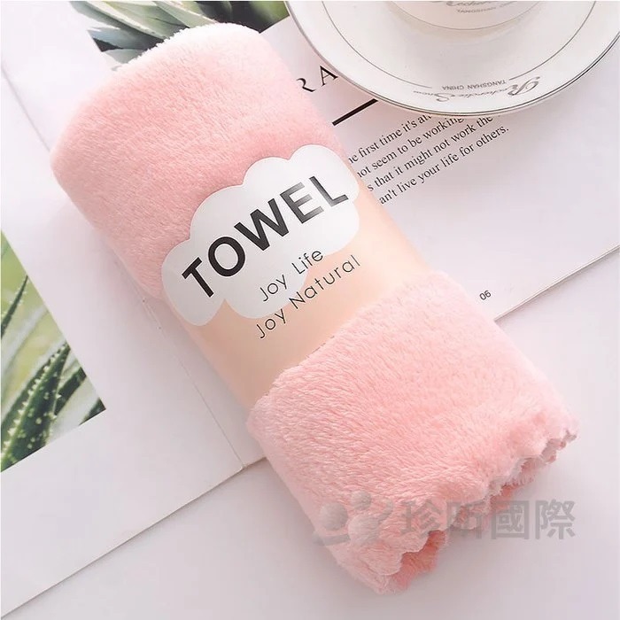 【漂亮購物】可愛繽紛珊瑚絨柔軟吸水毛巾 1入 顏色隨機 毛巾 珊瑚絨-細節圖9