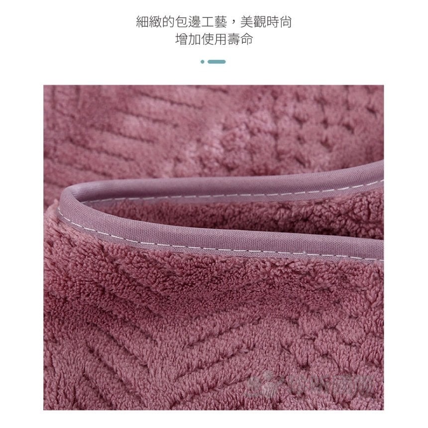【漂亮購物】珊瑚絨暖絨麥穗毛巾浴巾 1入 三款可選 顏色隨機 毛巾 浴巾 珊瑚絨-細節圖4
