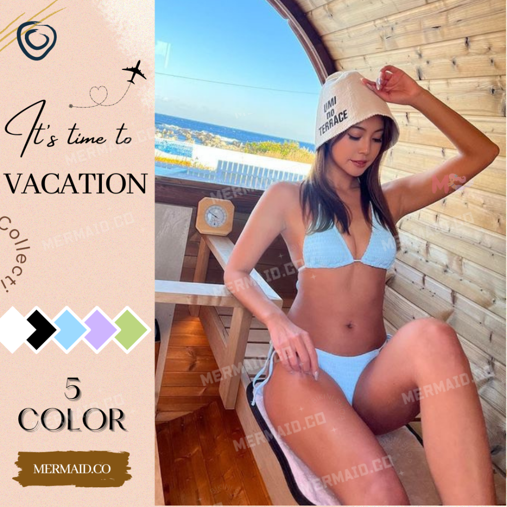 美人魚💙現貨┇歐美性感皺褶比基尼-細節圖10