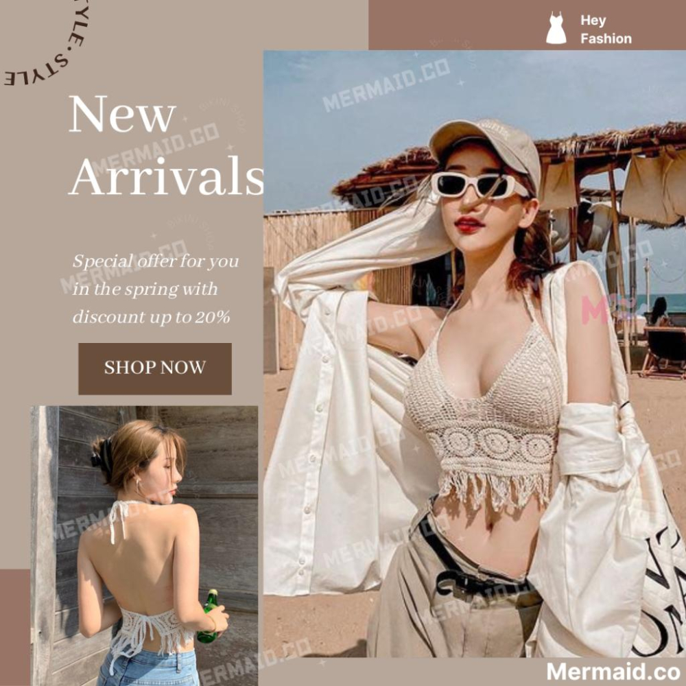 美人魚💙現貨┇渡假必備單品🌸性感鏤空針織棉麻背心 波希米亞風-細節圖4