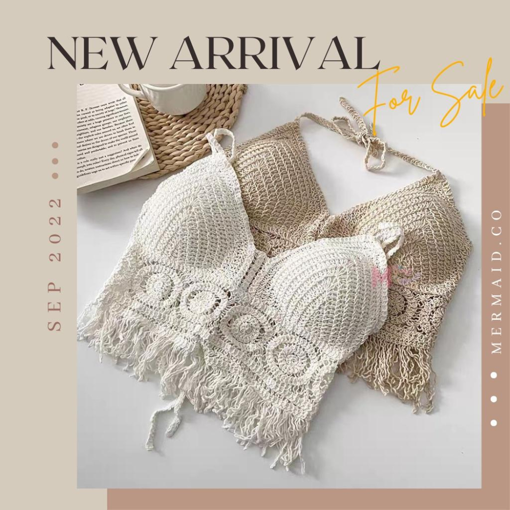 美人魚💙現貨┇渡假必備單品🌸性感鏤空針織棉麻背心 波希米亞風-細節圖6