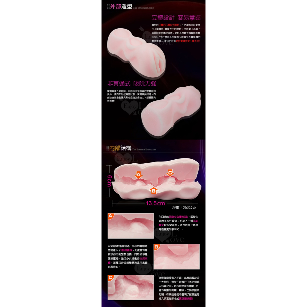 【宅男初體驗決定款】【KY補給站】3D嫩腔非貫通名器 矽膠自慰套﹝幼女版﹞NO.522511-1-細節圖2