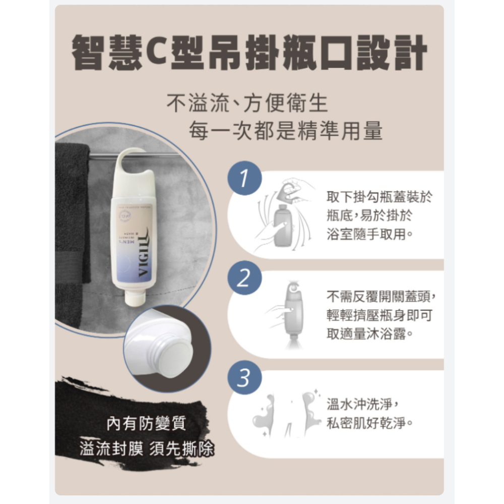 【哇哈哈購物】婦潔 私密沐浴露 男性(220ml)-細節圖8