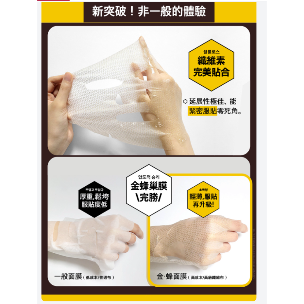 【哇哈哈購物】Lifeso 韓國空運6D蜂王乳黃金超導面膜(25mlx6片+品牌袋) 2組/箱-細節圖3