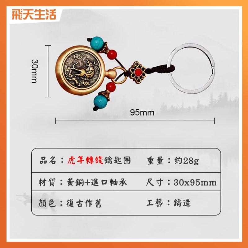 兔年鑰匙圈 十二生肖鑰匙圈 轉錢鑰匙圈 鑰匙圈 開運鑰匙圈 開運吊飾 開運飾品 轉運招財 虎轉錢 虎年招財 開運-細節圖4