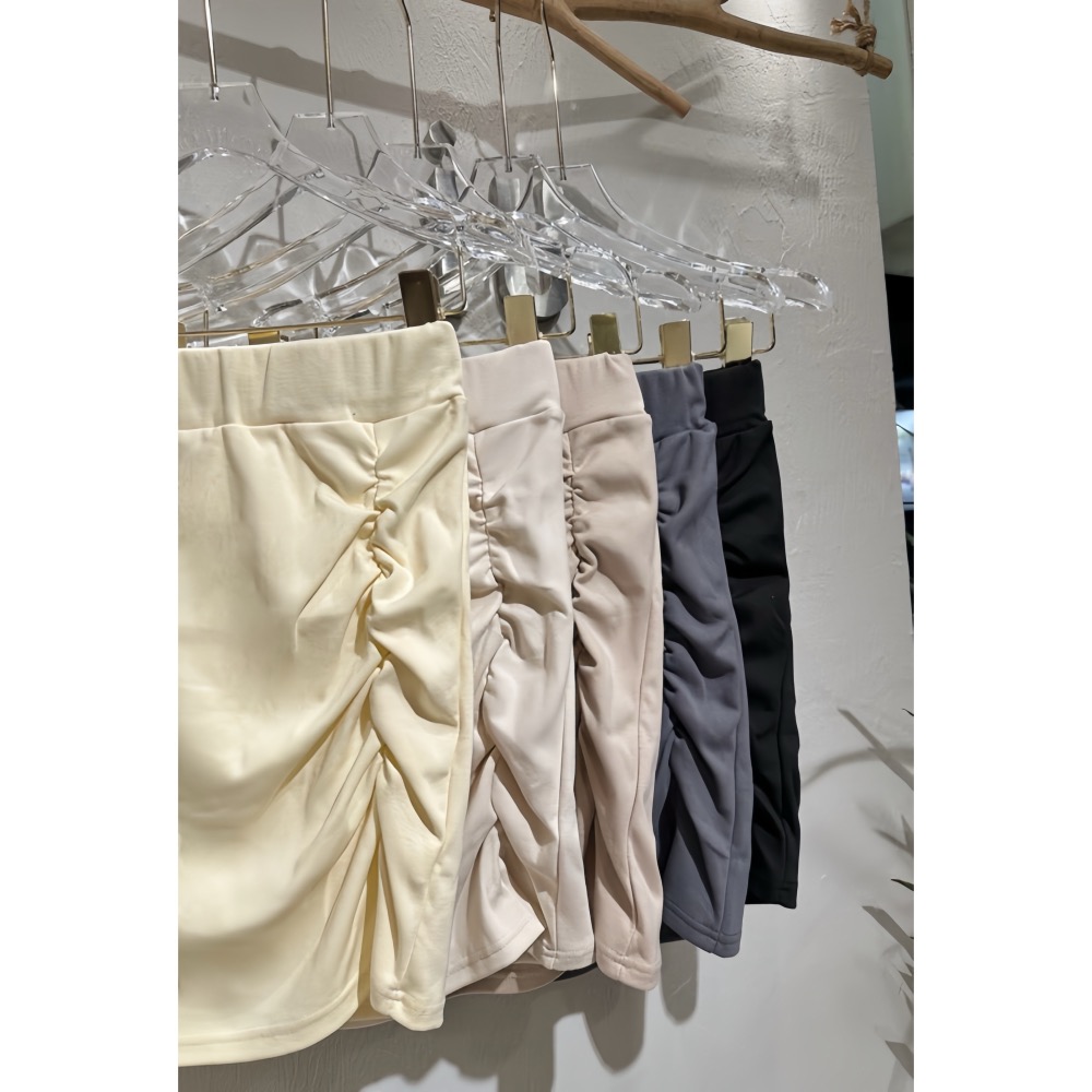 小性感平口開衩抓皺包臀套裝-細節圖6