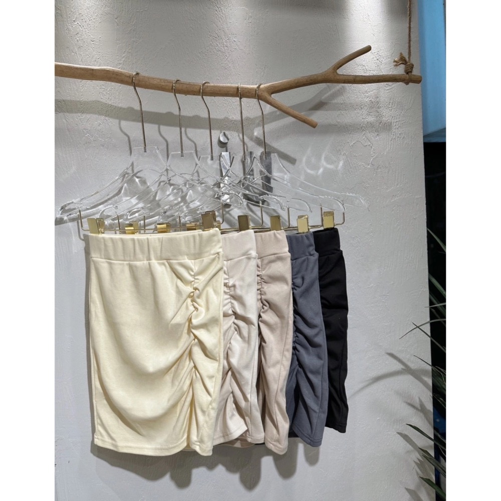 小性感平口開衩抓皺包臀套裝-細節圖7