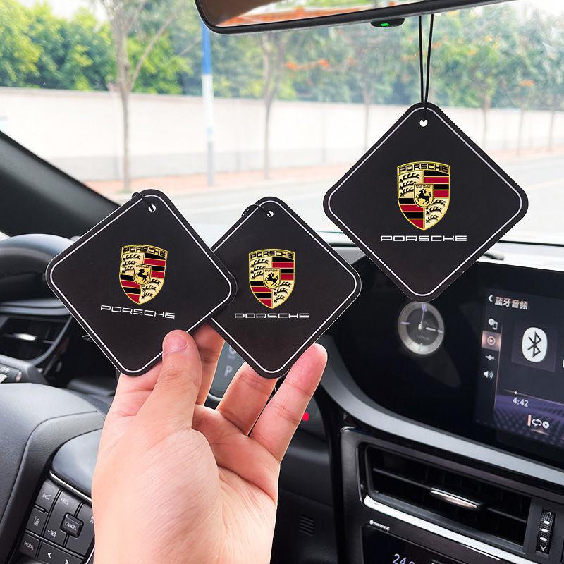 【一款三片59】保時捷汽車香片吊飾車用香片持久淡香車用香薰掛式吊墜BMW  Benz  TOYOTA  車用掛式香氛-細節圖5