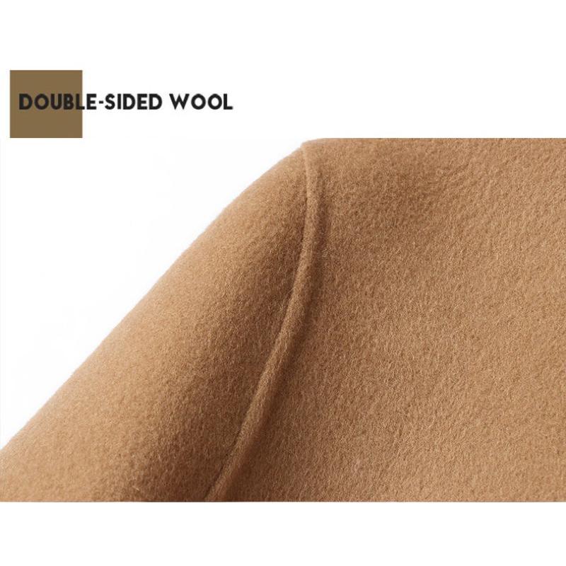 2023秋冬時尚外套男士短翻領雙面毛呢外套韓版外套百搭潮流外套-細節圖5