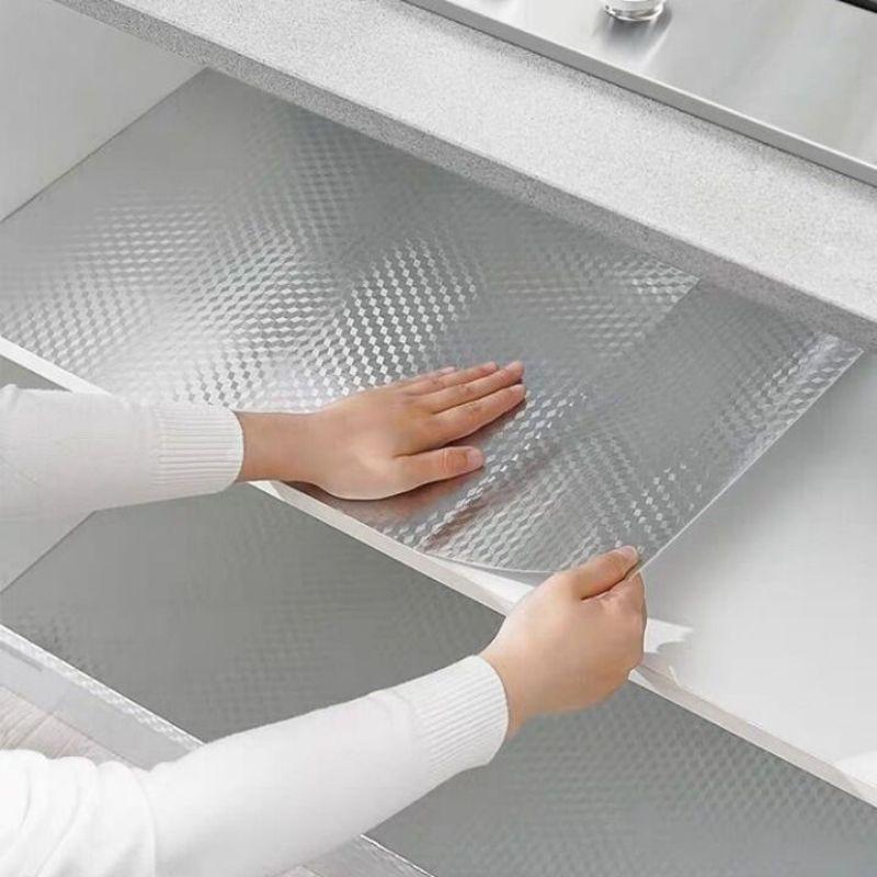 現貨  廚房防油貼紙灶台耐高溫牆貼防水防潮牆紙自粘檯面櫃子抽屜鋁箔紙-細節圖3