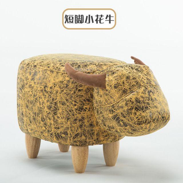 現貨出清創意牛凳換鞋凳實木腳凳小豬儲物凳大象凳動物凳羊梳妝凳收納沙發-細節圖3