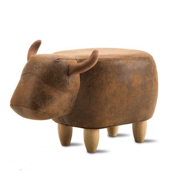 現貨出清創意牛凳換鞋凳實木腳凳小豬儲物凳大象凳動物凳羊梳妝凳收納沙發-細節圖4