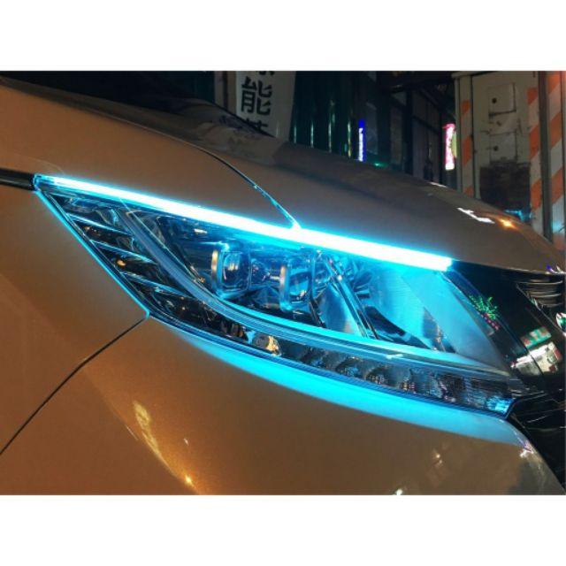 60公分汽車大燈改裝導光條淚眼軟燈條眉燈高亮LED日行燈裝飾彩燈 帶轉向-細節圖5