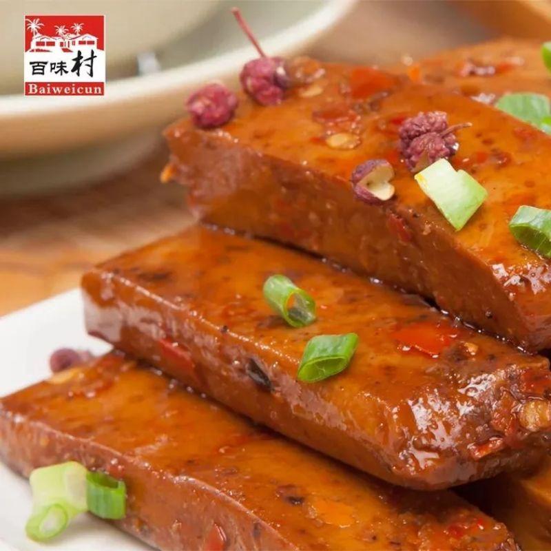 7/2放暑假🔥免運🔥百味村 手磨豆干 小小丸零食 緊實有嚼勁🔥五香（不辣）/香菇（不辣）山椒/麻辣/孜然/湖南香辣-細節圖4