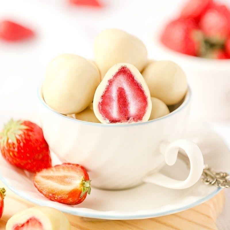 7/2放暑假🔥現貨免運✅小小丸MarU✨零食📘特怡詩🍓巧克力🍫/牛奶/抹茶/玫瑰草莓凍乾球60g 整粒草莓唷✨草莓 巧克-細節圖6