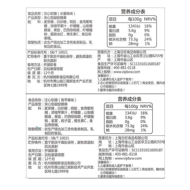 7/2放暑假🔥現貨免運🔥百草味⭕青蘋果🍏水蜜桃果醬🍑心心Q軟糖🍬✨小小丸MarU✨零食百貨批發🍩🍭🍰🔥🥭造型軟糖-細節圖6