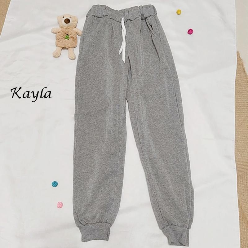 【絕版現貨】假兩件刷毛上衣+抽繩長褲2件組 A0384 #Kayla.girl #少女愷拉-細節圖7