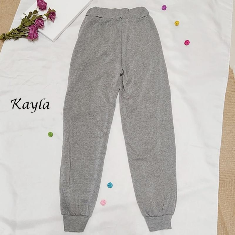 【絕版現貨】假兩件刷毛上衣+抽繩長褲2件組 A0384 #Kayla.girl #少女愷拉-細節圖8