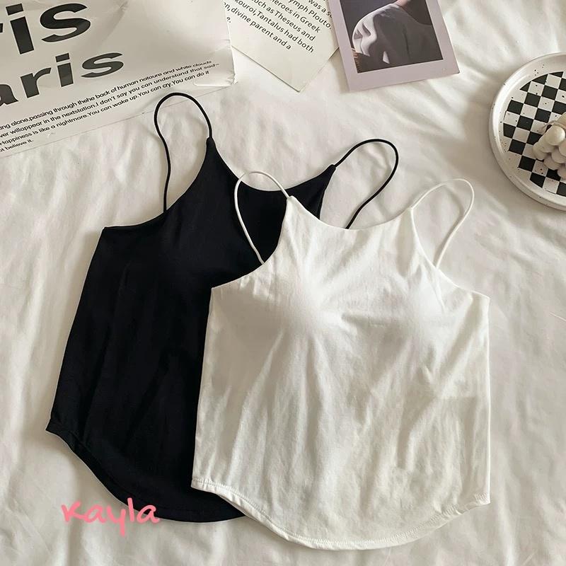 現貨+預購🌟免運🌟 性感清涼薄款帶胸墊小吊帶背心 A1301  #Kayla.girl #少女愷拉-細節圖2