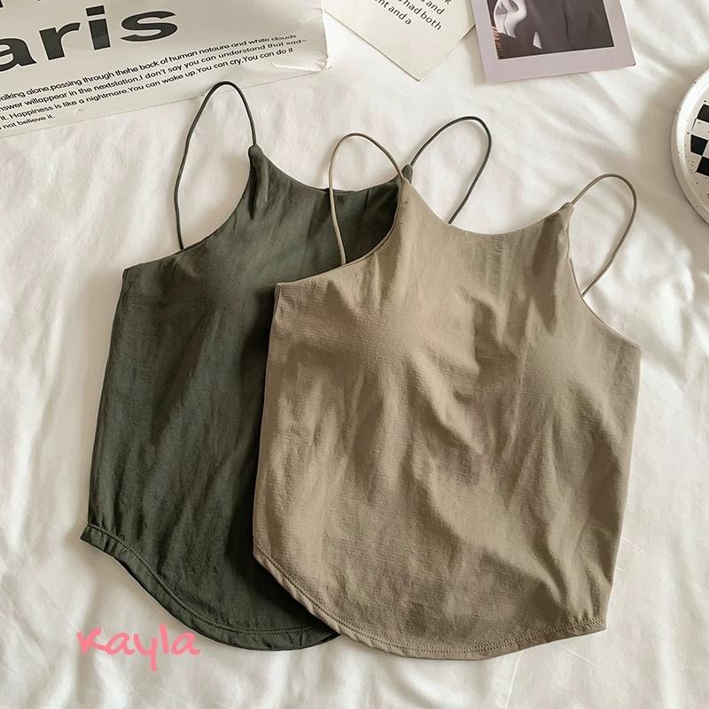 現貨+預購🌟免運🌟 性感清涼薄款帶胸墊小吊帶背心 A1301  #Kayla.girl #少女愷拉-細節圖3
