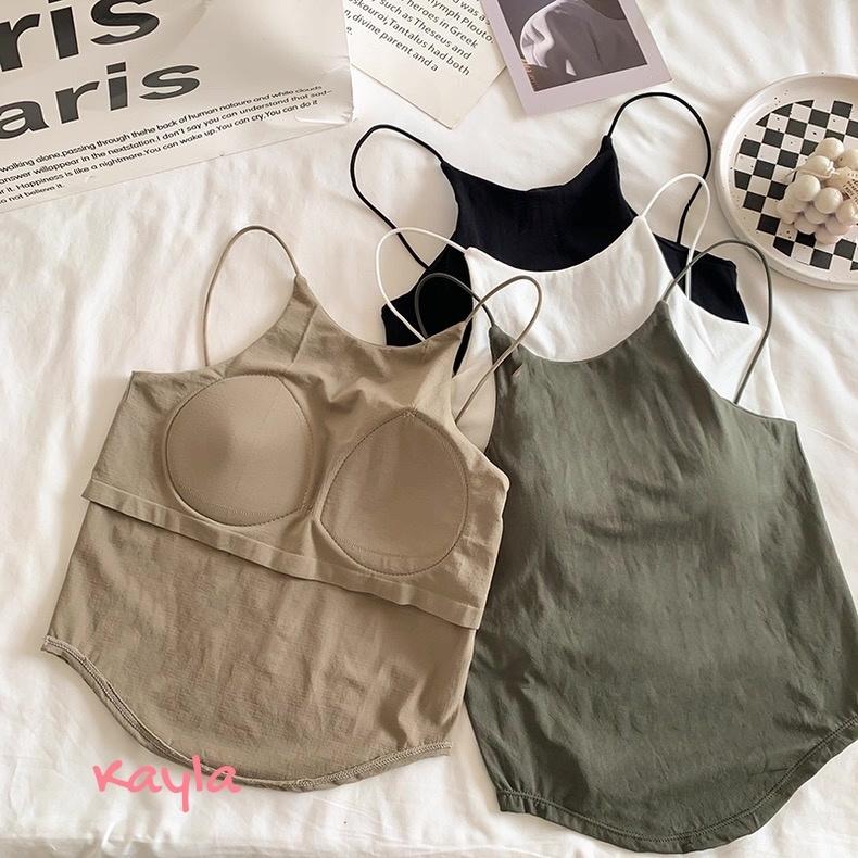 現貨+預購🌟免運🌟 性感清涼薄款帶胸墊小吊帶背心 A1301  #Kayla.girl #少女愷拉-細節圖6