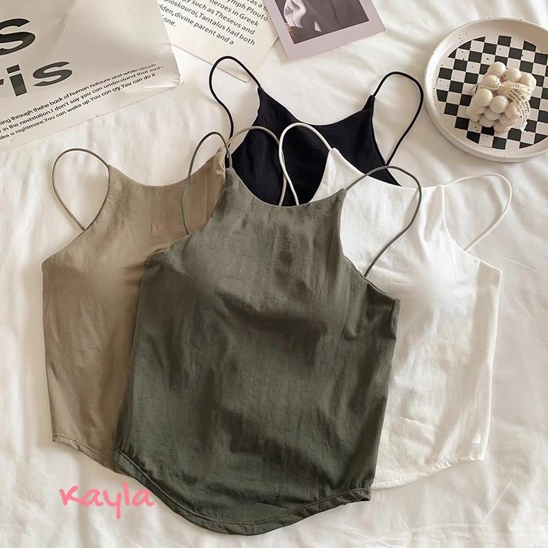 現貨+預購🌟免運🌟 性感清涼薄款帶胸墊小吊帶背心 A1301  #Kayla.girl #少女愷拉-細節圖7