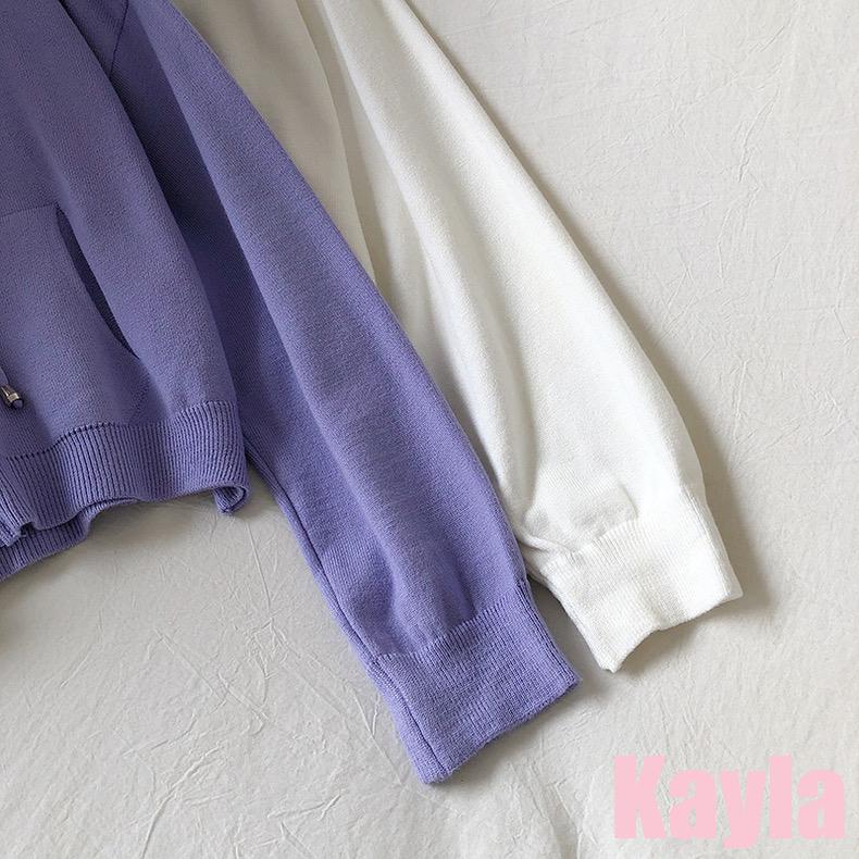 預購🌟免運🌟 純色雙口袋拉鍊短版連帽外套 A1249 #Kayla.girl #少女愷拉-細節圖7