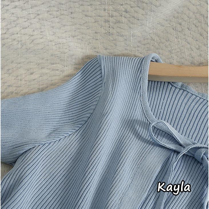 預購🌟免運🌟 氣質綁帶短版薄款針織外罩 A1204 #Kayla.girl #少女愷拉-細節圖5