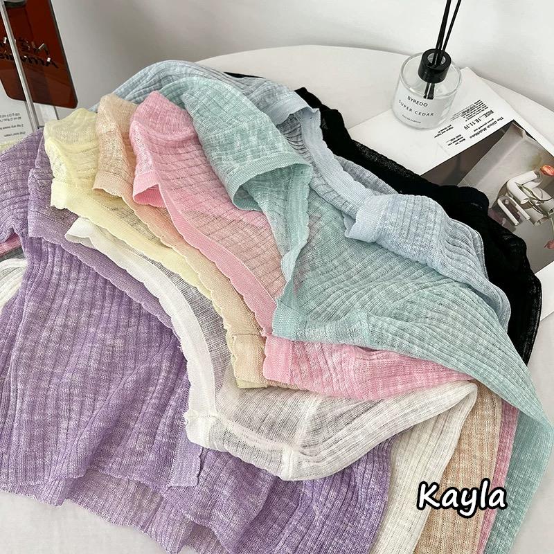 預購🌟免運🌟 波浪花邊V領透膚排釦外套上衣 A1186 #Kayla.girl #少女愷拉-細節圖4