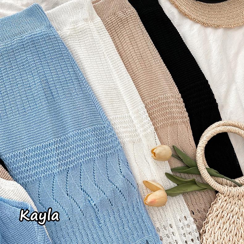 預購🌟免運🌟削肩背心上衣+高腰針織裙2件組套裝 A1163 #Kayla.girl #少女愷拉-細節圖5