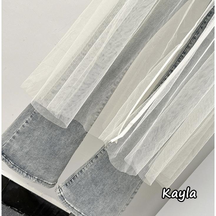 預購🌟免運🌟 綁帶簍空網紗吊帶疊搭連身罩衫 A1195 #Kayla.girl #少女愷拉-細節圖8