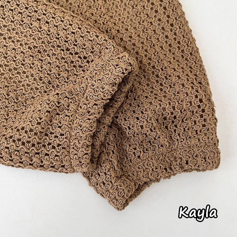 預購🌟免運🌟 短版慵懶罩衫鏤空針織綁繩外套 A1218 #Kayla.girl #少女愷拉-細節圖8